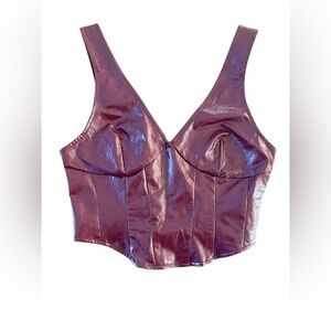 Noisy May Burgundy Crop Top